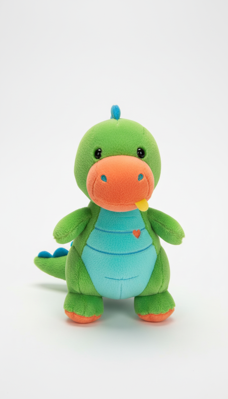 Green Plush Dinosaur Stuffed Animal – Soft Baby Toy